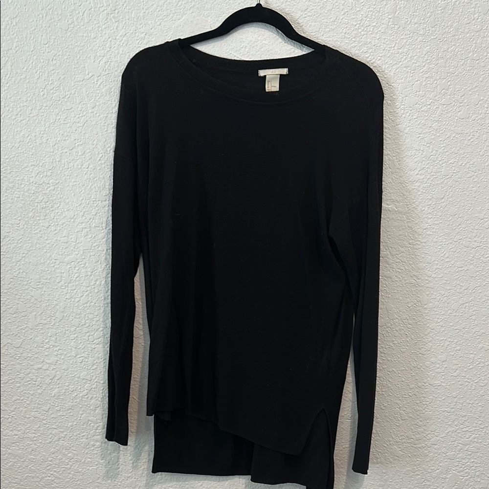 H&M Black Long Sleeve Blouse